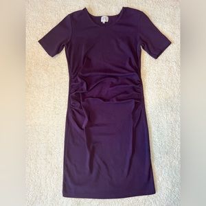 [2/$40] Madeleine Maternity Deep Plum Dress Size Medium